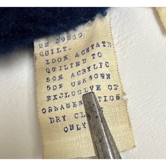 70s Vintage Studded Dagger Collar Blue Velvet Jacket Men’s L Rock Concert Stage - Picture 10 of 12